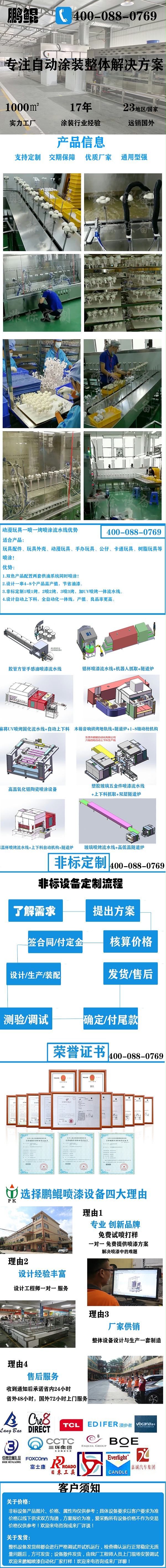 玩具动漫喷烤一体流水线