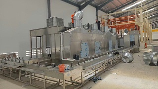 锅具特氟龙喷烤流水线