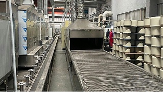 锅具外内壁撒点喷烤流水线
