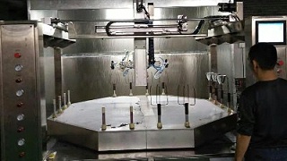 灯罩六等分四工位六轴智能喷漆设备