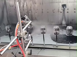 玻璃杯渐变色地轨喷涂线