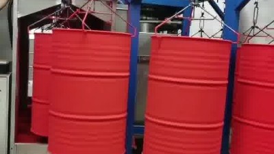 200L回收桶喷漆设备