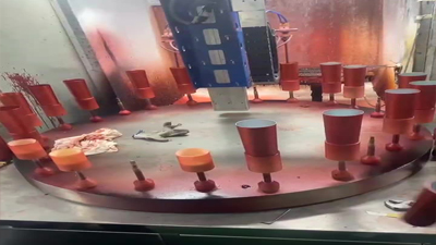 铝材杯转盘自动喷漆设备