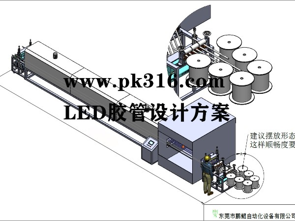 LED胶管手感油全自动喷涂流水线