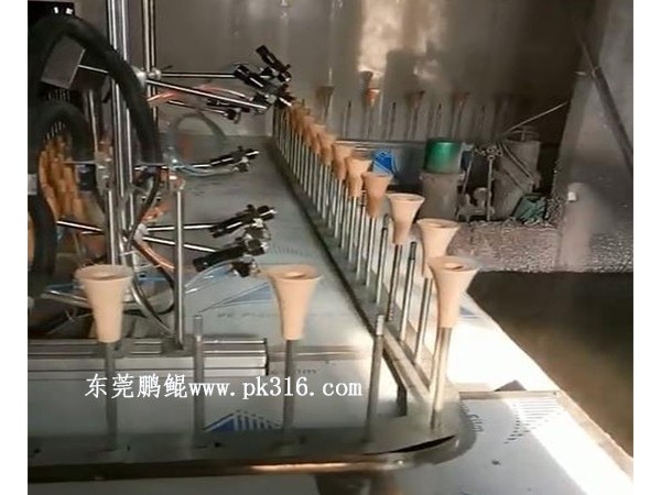 惠州龙门县木制沙发脚喷涂线视频播放！