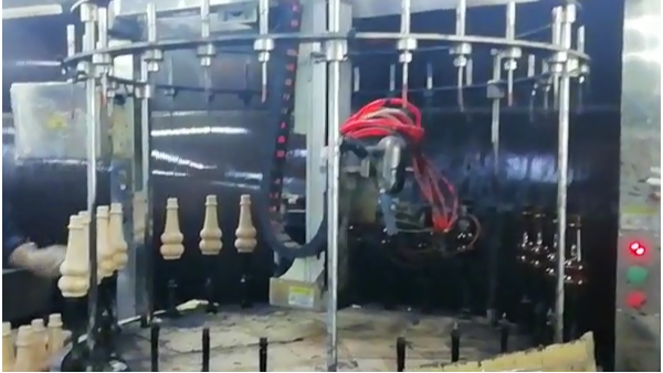 沙发脚6等分转盘式喷漆设备